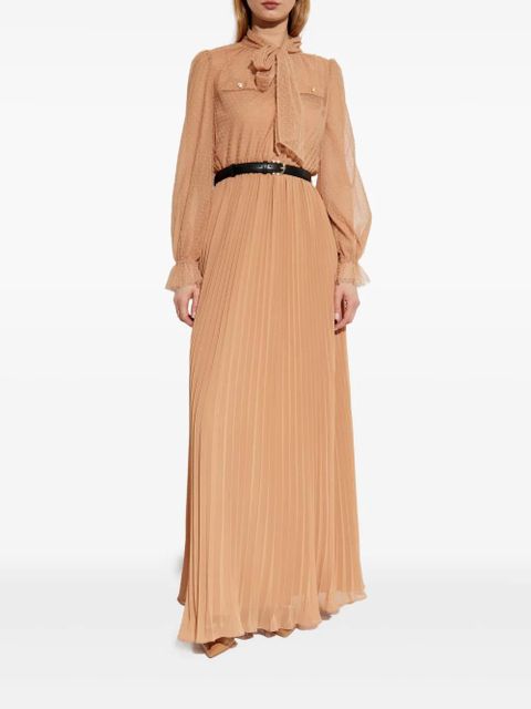 Self-Portrait long-sleeved dress - Neutrals