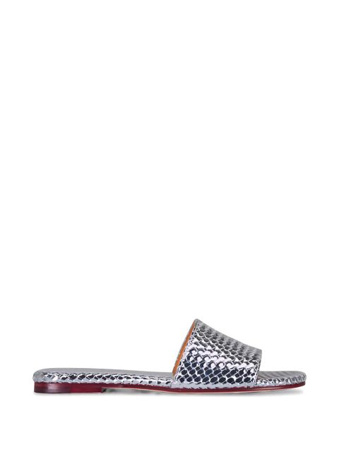 NAGHEDI dpible-weave slide sandals - Silver - zdjęcie produktu nr 1