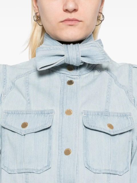 ZIMMERMANN acacia denim lantern blouse - Blue