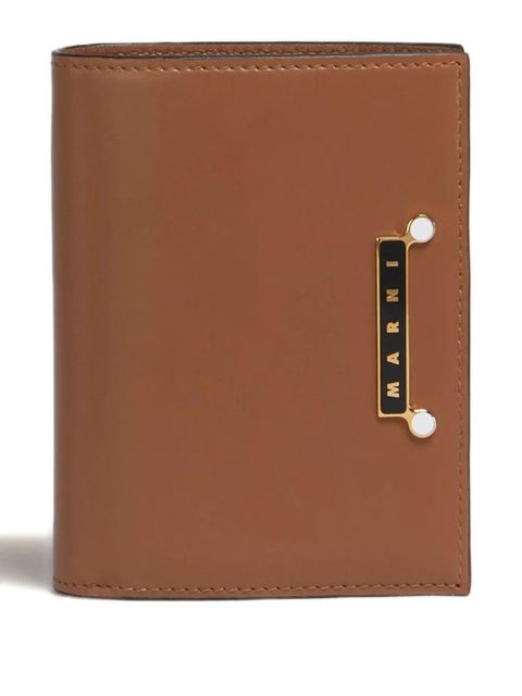 Marni folded leather wallet - Brown