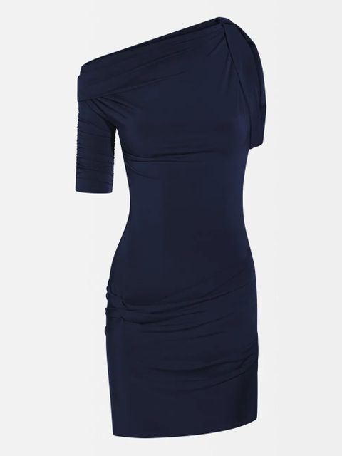 Jacquemus one-shoulder mini dress - Blue - zdjęcie produktu nr 1