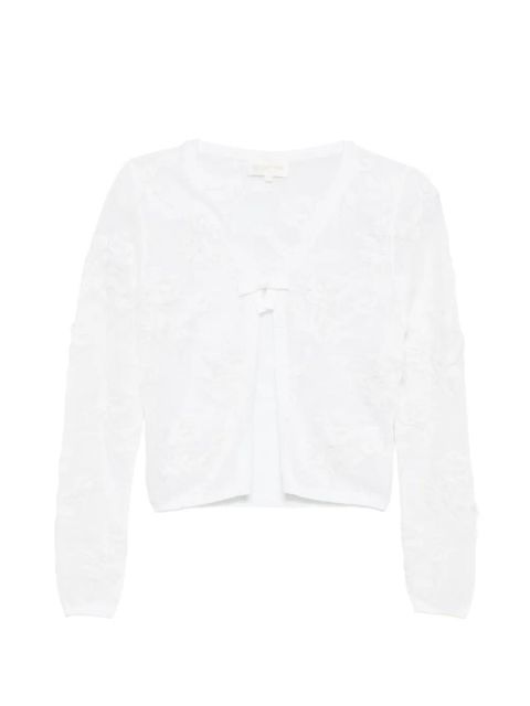 SHUSHU/TONG threadwork bow cardigan - Black - zdjęcie produktu nr 1