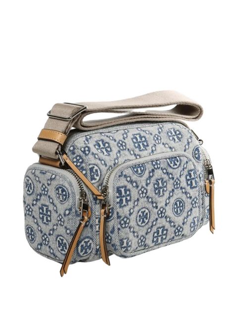 Tory Burch T Monogram zip-fastening cross body bag - Blue - zdjęcie produktu nr 2