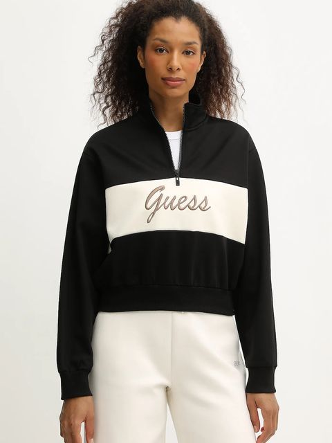 Guess bluza FABIA damska kolor czarny z aplikacją V5BQ00 KCX22 - zdjęcie produktu nr 1