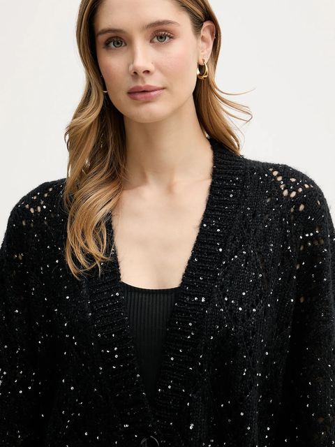 United Colors of Benetton kardigan damski kolor czarny 1LPRD605A