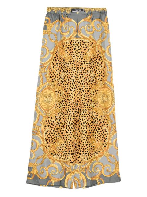 Versace printed silk twill pants - Yellow - zdjęcie produktu nr 1