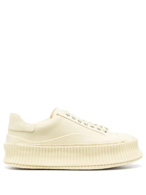Jil Sander lace-up panelled sneakers - Yellow - zdjęcie produktu nr 1