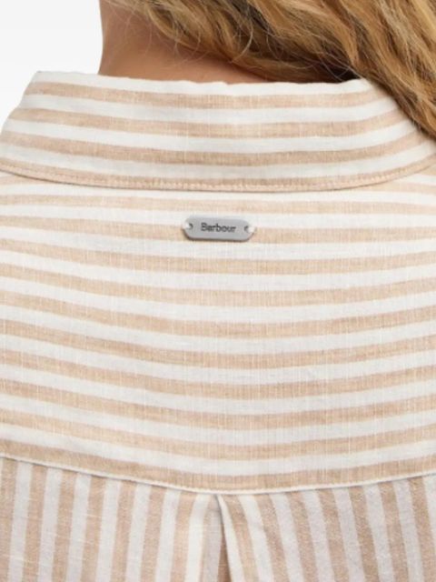 Barbour striped long-sleeve shirt - Neutrals