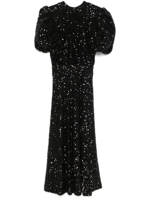 ROTATE BIRGER CHRISTENSEN sequinned midi dress - Black - zdjęcie produktu nr 1