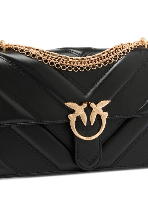 PINKO medium Love Bag One chevron shoulder bag - Black