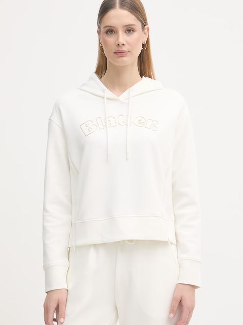 Blauer bluza z kapturem damska bawełniana FAYETTE - zdjęcie produktu nr 2