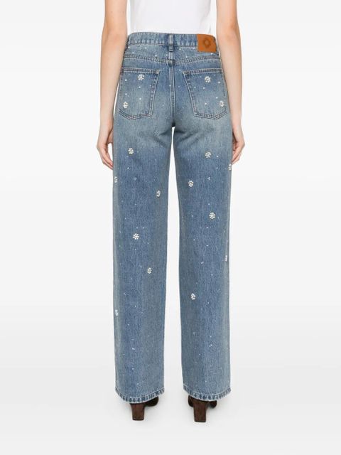Maje floral-appliqué straight-leg jeans - Blue - zdjęcie produktu nr 2