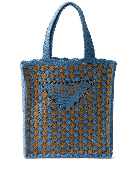 Prada crochet tote bag - Blue - zdjęcie produktu nr 1