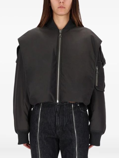 Jean Paul Gaultier zip-fastening bomber jacket - Grey - zdjęcie produktu nr 1