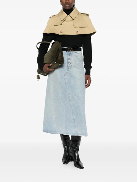 Burberry collared buttoned cropped jacket - Neutrals - zdjęcie produktu nr 2