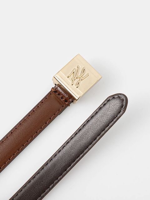 Karl Lagerfeld pasek skórzany K/AUTOGRAPH damski kolor brązowy B1W33099 - zdjęcie produktu nr 2