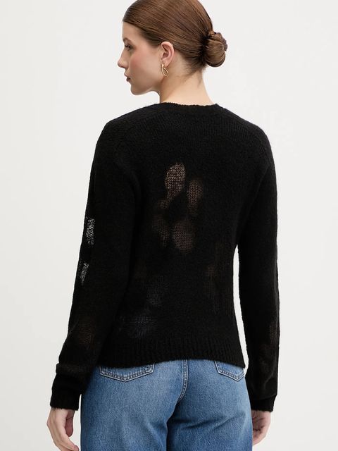 United Colors of Benetton sweter z dodatkiem wełny damski kolor czarny 18L4E10EW