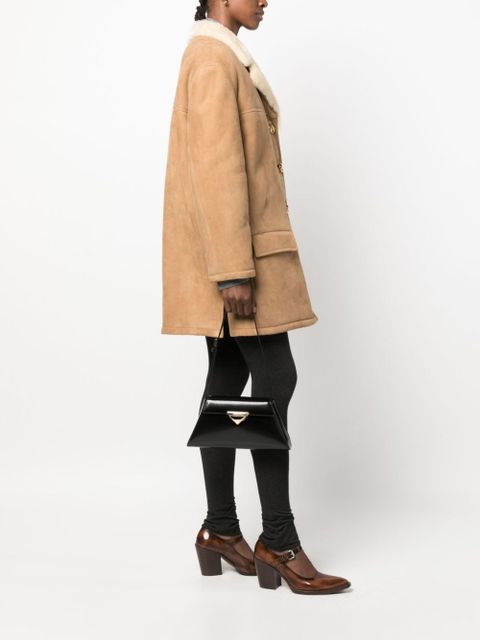 Prada triangle-logo leather shoulder bag - Black - zdjęcie produktu nr 2