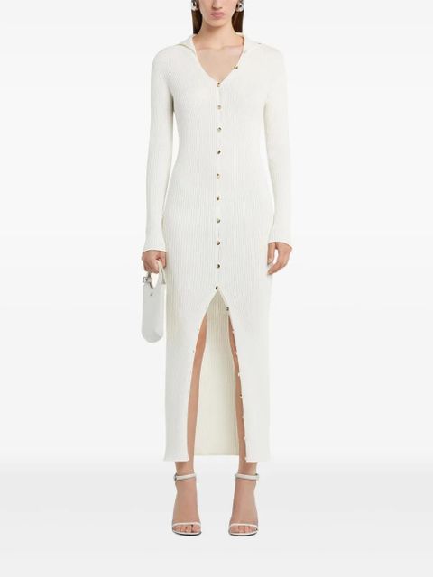 Courrèges ribbed dress - White