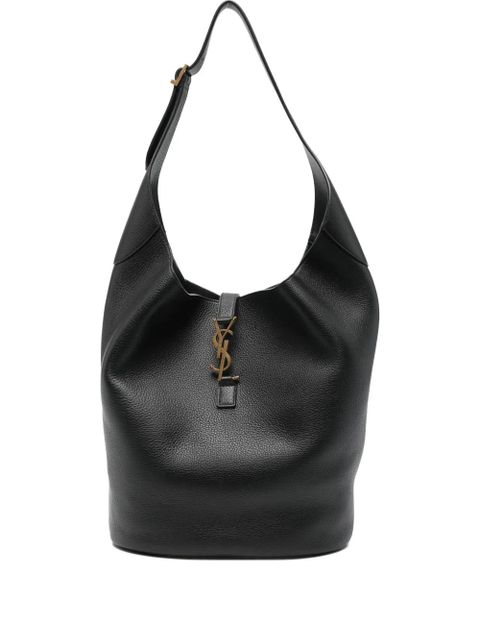 Saint Laurent logo-plaque shoulder bag - Black - zdjęcie produktu nr 1