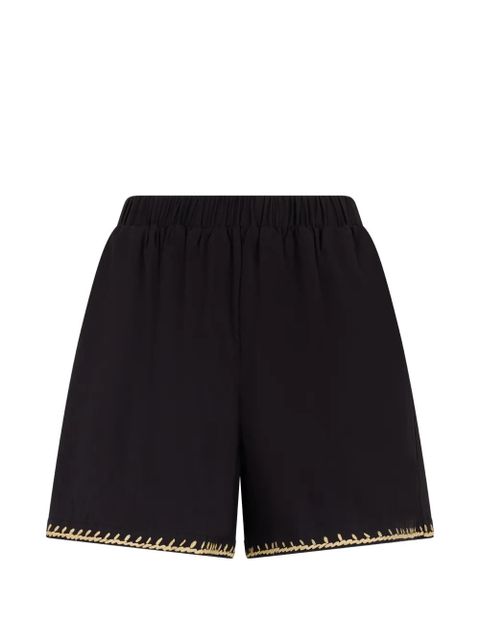 Valentino Garavani embroidered-trim shorts - Black - zdjęcie produktu nr 1