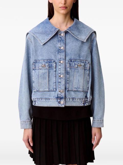 Claudie Pierlot flap-pocket collared denim jacket - Blue