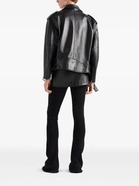 Prada leather miniskirt - Black