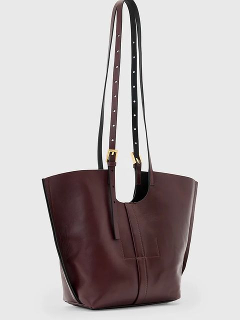 AllSaints torebka skórzana ARA kolor czerwony W166XD