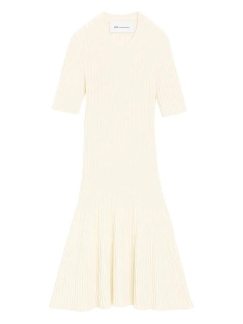 AMI Paris ribbed mini dress - Neutrals - zdjęcie produktu nr 1