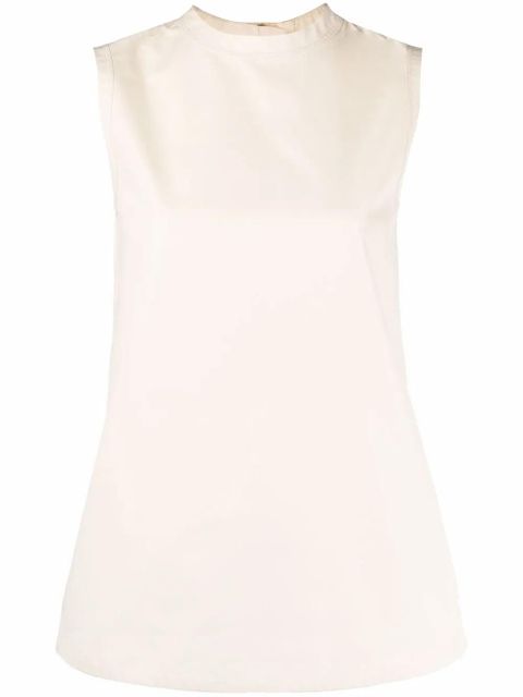 Jil Sander sleeveless cotton top - Neutrals - zdjęcie produktu nr 1