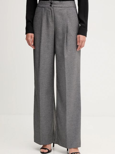 Gaudi spodnie damskie kolor szary szerokie high waist 521FD25006 - zdjęcie produktu nr 1