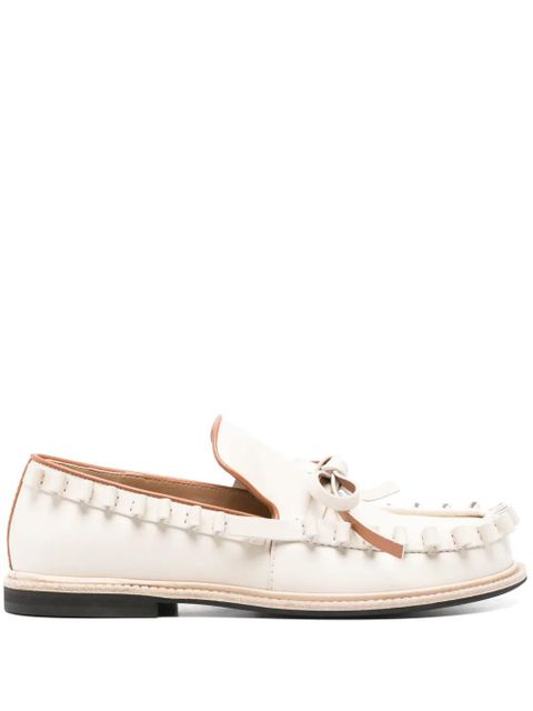 JW Anderson bow-detail leather loafers - Neutrals - zdjęcie produktu nr 1
