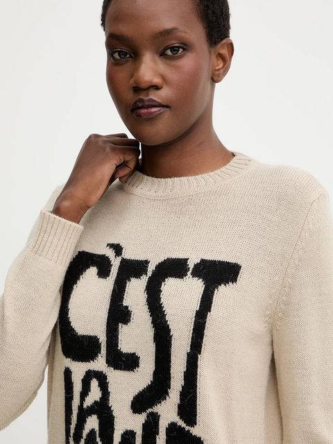 Weekend Max Mara sweter z wełną NITRA damski kolor beżowy 2525366292600