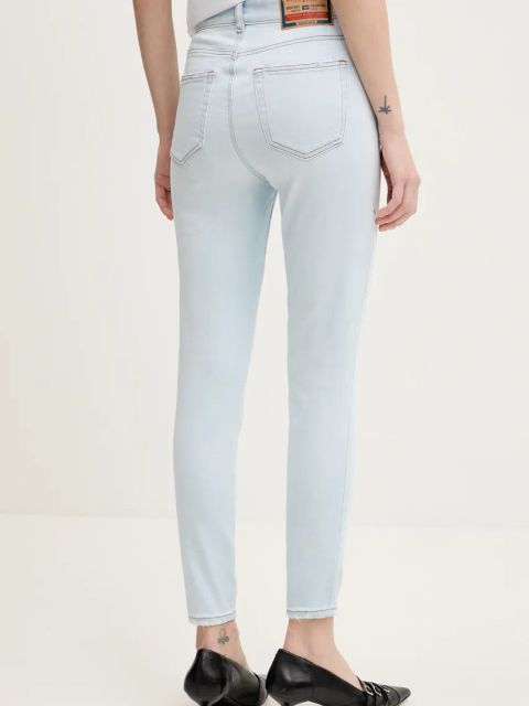 Diesel jeansy 1984 SLANDY-HIGH L.32 TROUSERS damskie kolor niebieski A03597.09K70