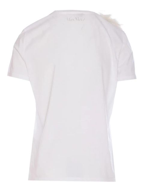 Max Mara floral-appliqué t-shirt - White
