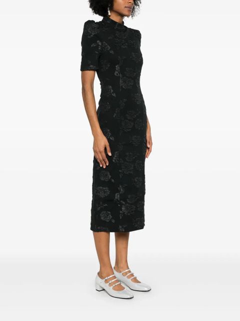 ROTATE BIRGER CHRISTENSEN jacquard midi dress - Black