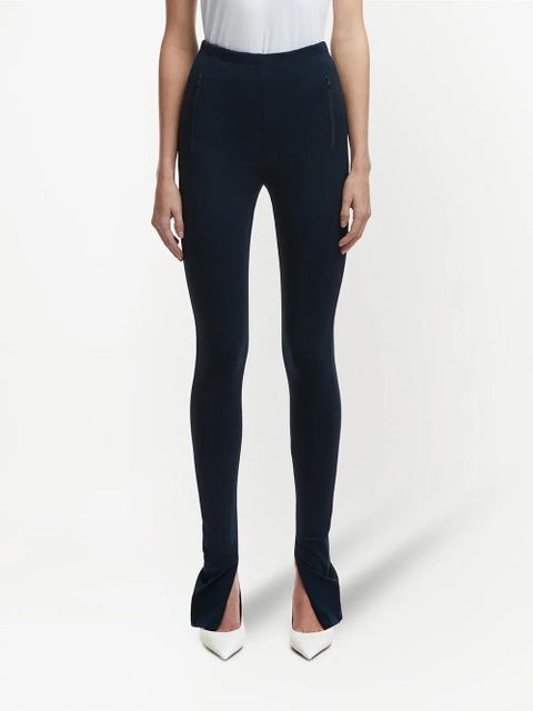 WARDROBE.NYC high-rise ankle-zip leggings - Blue - zdjęcie produktu nr 2