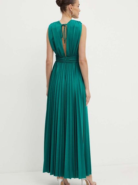 Morgan sukienka REINE kolor turkusowy maxi rozkloszowana