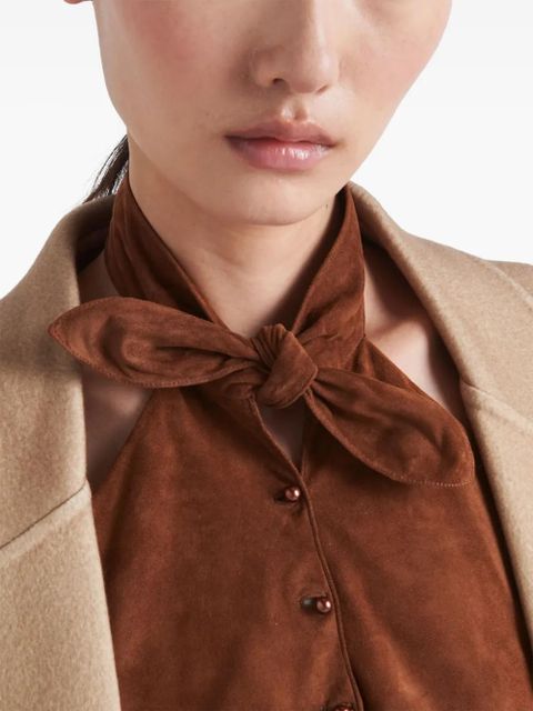 Prada suede halter top - Brown
