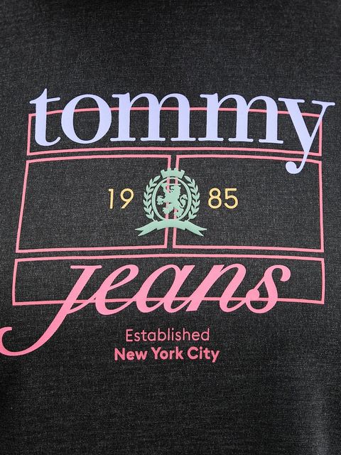 Tommy Jeans t-shirt bawełniany damski kolor czarny DW0DW21533