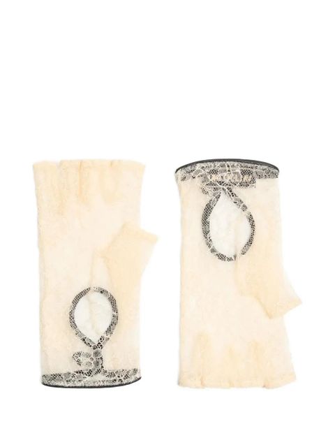 Valentino Garavani VLogo Signature biker gloves - Neutrals - zdjęcie produktu nr 2