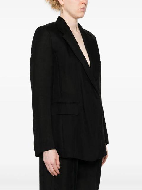 Chloé open-front ramie blazer - Black