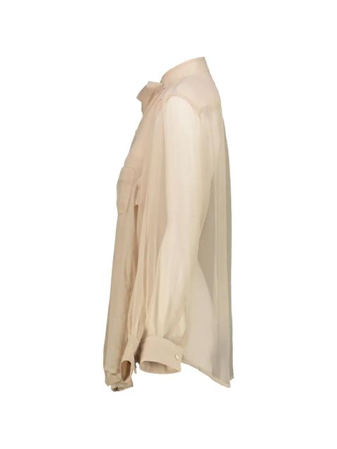 Comme Des Garçons sheer panelled shirt - Neutrals