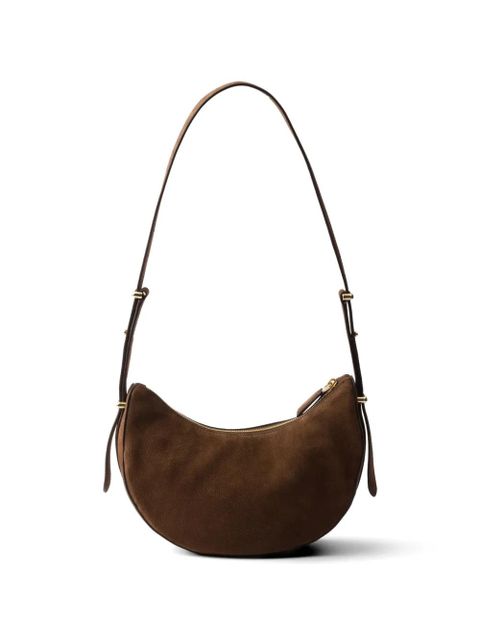 Prada Arqué small nubuck leather bag - Brown
