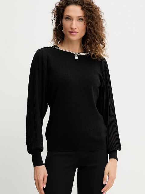 Fracomina sweter z wełną damski kolor czarny lekki FR25WT7027K459Q7 - zdjęcie produktu nr 1