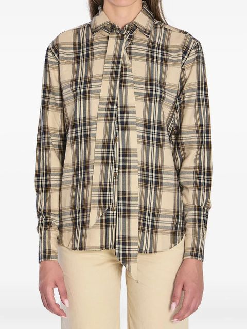Saint Laurent Lavallière Cassandre long-sleeve shirt - Neutrals - zdjęcie produktu nr 1
