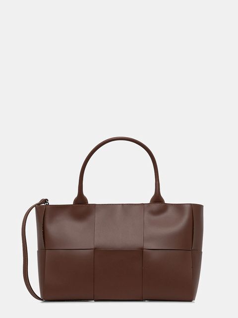 Answear.LAB torebka skórzana kolor bordowy - zdjęcie produktu nr 1