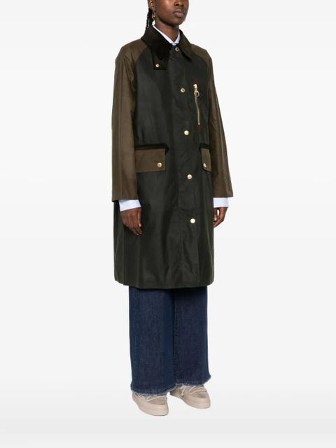 Barbour raglan-sleeve buttoned coat - Green