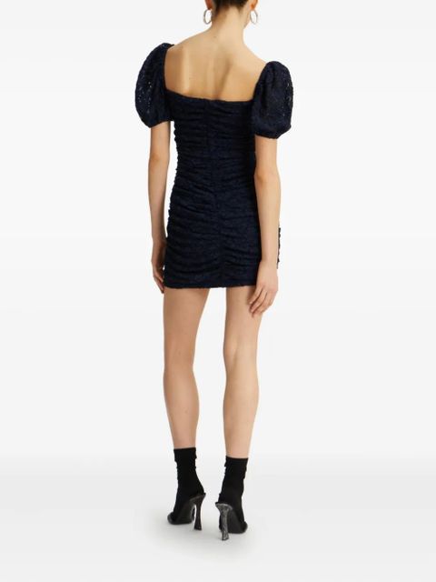 ROTATE BIRGER CHRISTENSEN puff-sleeve mini dress - Blue