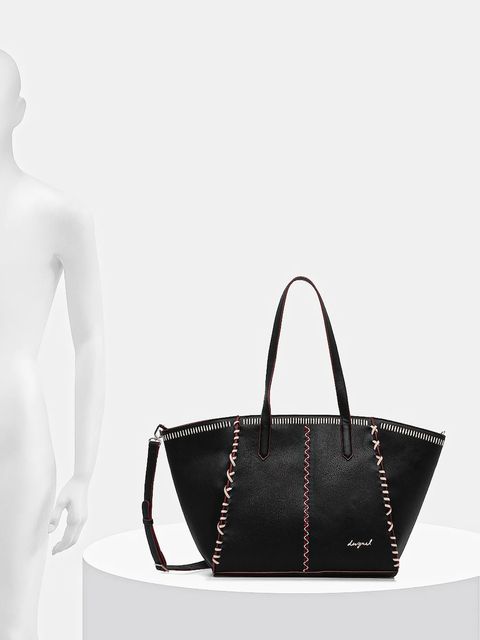 Desigual torebka MANHATTAN PESPUNTES G kolor czarny 25WAXP95